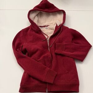LL Bean Red Sherpa Hoodie